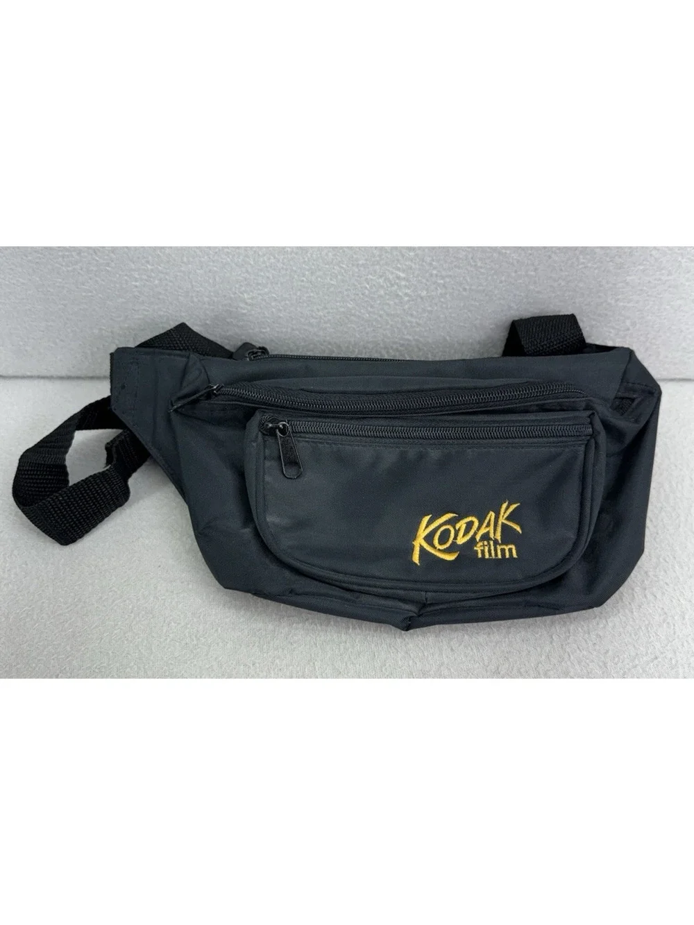 VTG Kodak Film Fanny Pack Digital Camera Bag Black Waist Travel Festival Pouch